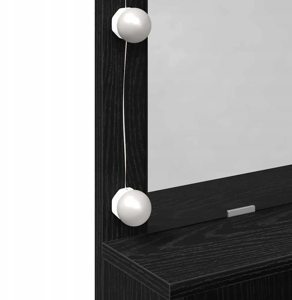 Makiažo stalas Juodas ąžuolas 80 x 41 x 134,5 cm