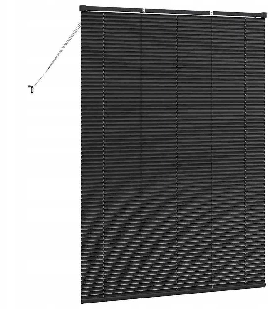 Venecijos žaliuzės Juoda 175 x 135 cm 25 mm Aliuminis