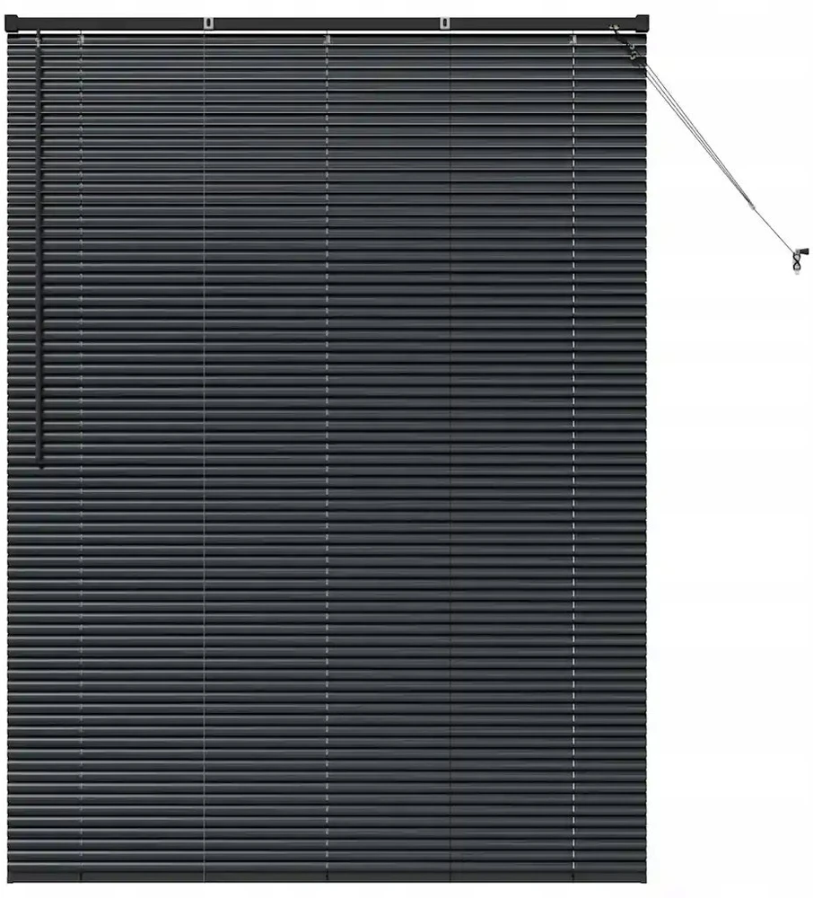 Venecijos žaliuzės Juoda 175 x 135 cm 25 mm Aliuminis