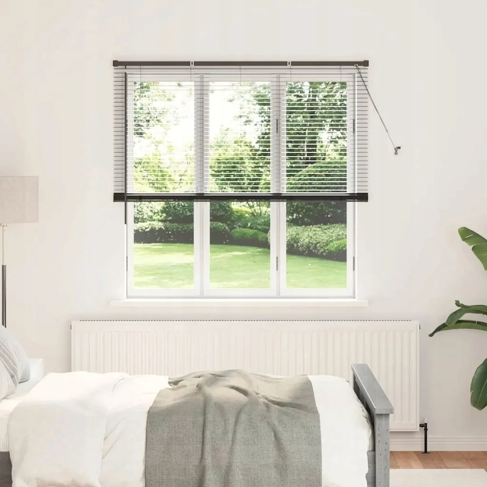 Venecijos žaliuzės Juoda 175 x 145 cm 25 mm Aliuminis
