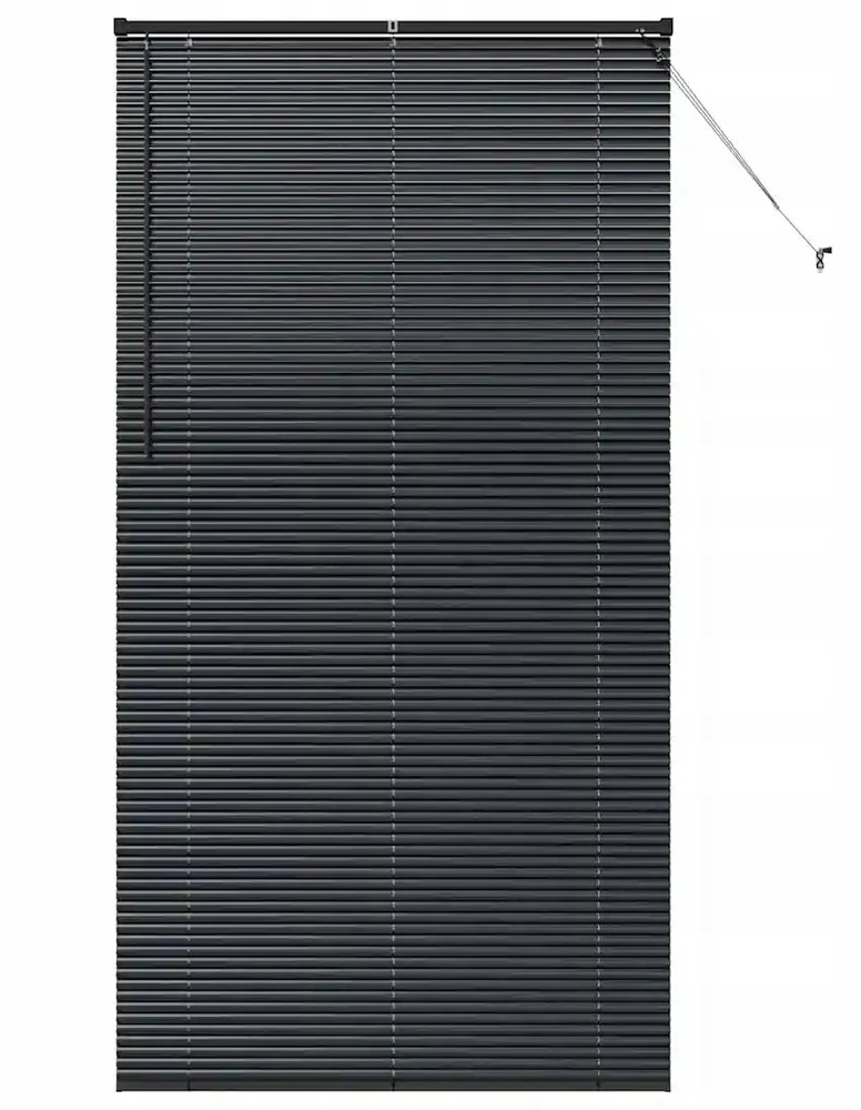 Venecijos žaliuzės Juoda 220 x 115 cm 25 mm Aliuminis