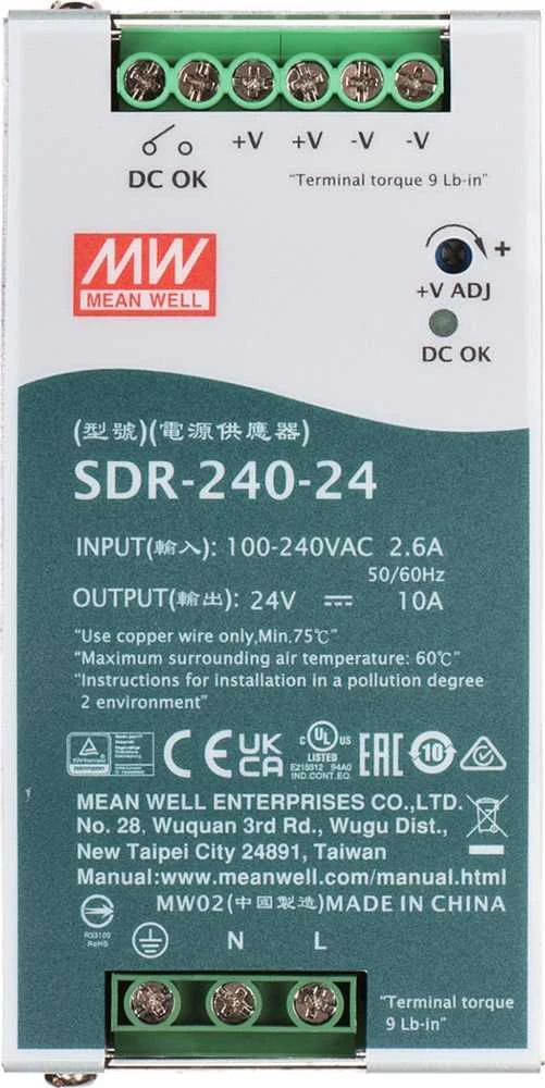 MNW IMPULSINIS MAITINTUVAS SDR-240-24 MEAN WELL