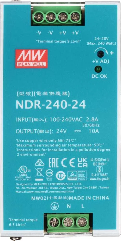 MNW IMPULSINIS MAITINTUVAS NDR-240-24 MEAN WELL