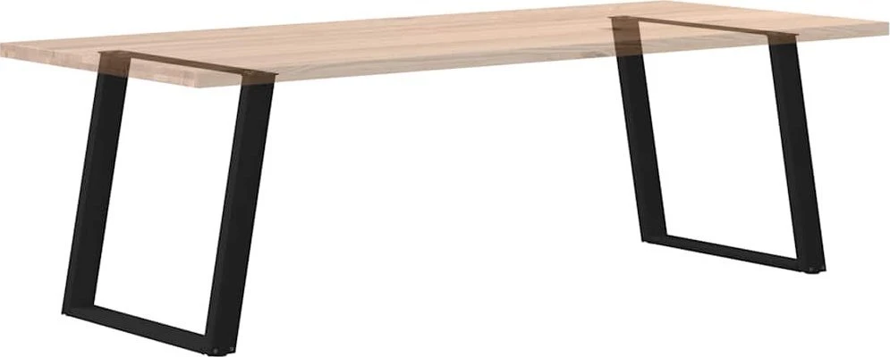 Valgomojo stalo kojelės, U formos, 2 vnt., juoda, 70x(72-73)cm