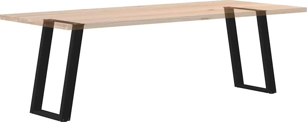 Valgomojo stalo kojelės, U formos, 2 vnt., juoda, 50x(72-73)cm