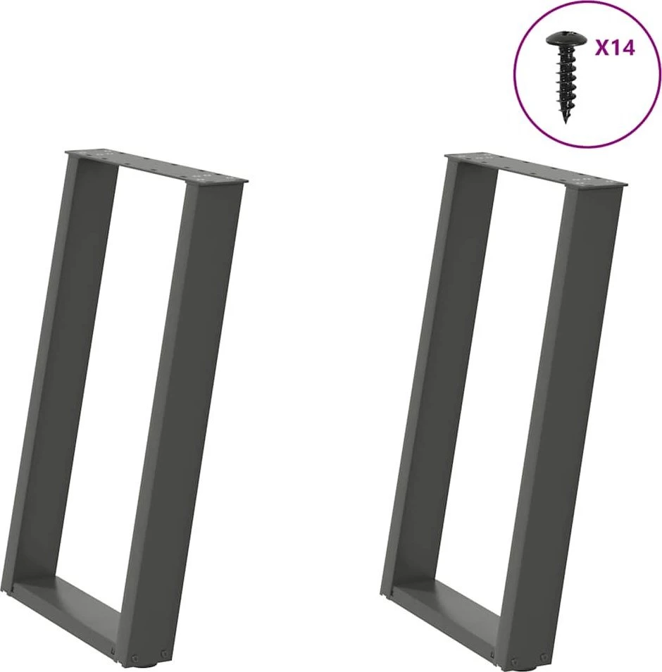 Valgomojo stalo kojelės, U formos, 2 vnt., 50x(72-73)cm
