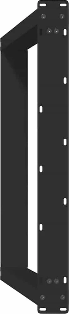 Valgomojo stalo kojelės, U formos, 2 vnt., juoda, 70x(72-73)cm