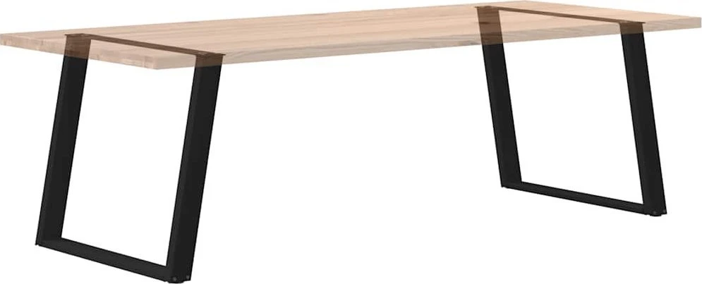 Valgomojo stalo kojelės, U formos, 2 vnt., juoda, 90x(72-73)cm