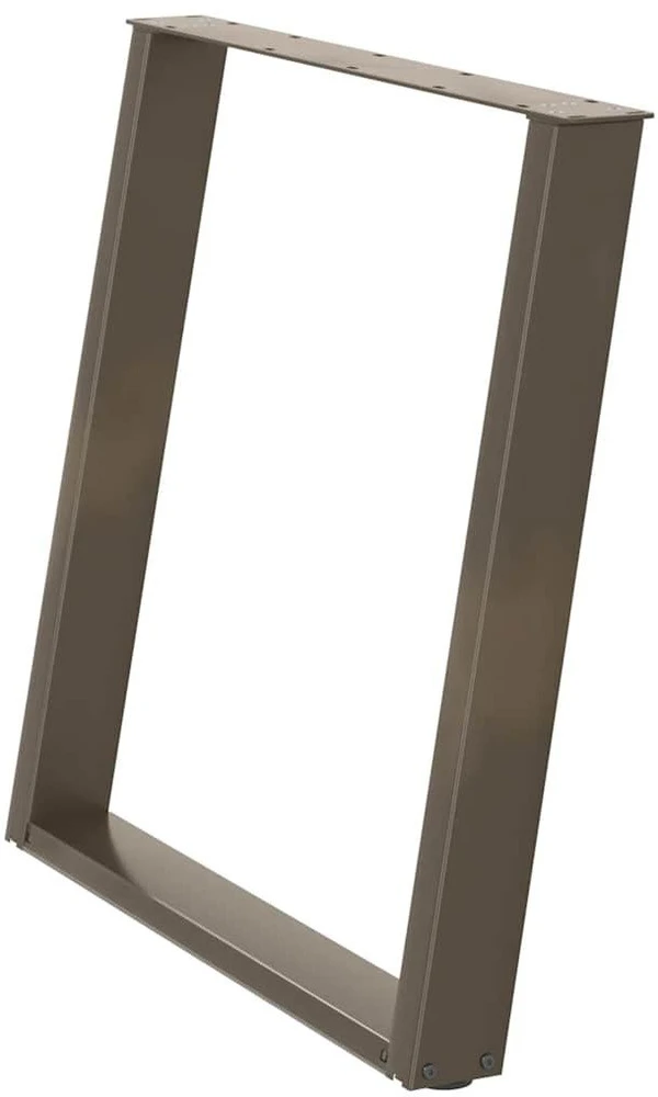 Valgomojo stalo kojelės, U formos, 2 vnt., natūralus plienas, 70x(72-73) cm, plienas