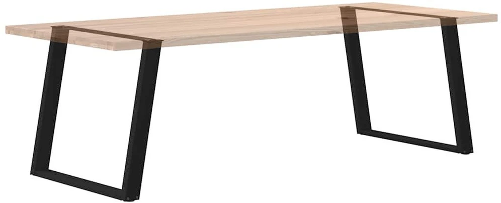 Valgomojo stalo kojelės, U formos, 2 vnt., juoda, 100x(72-73)cm