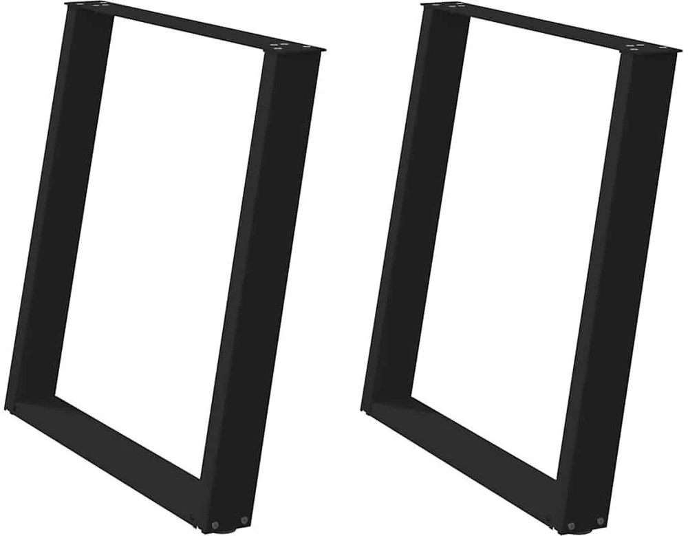 Valgomojo stalo kojelės, 2 vnt., juoda, 80x(72-73)cm, plienas