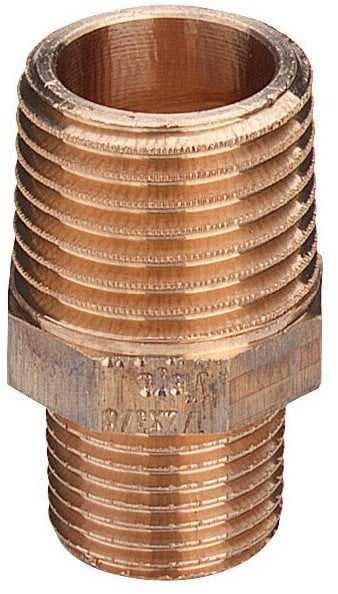 Viega 'Viega 3245 - Niple reducing plug 3245 1.1/2 x 1 Bronze