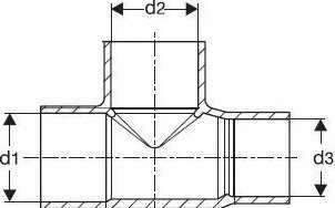 Viega 5130 Sumažinamas trišakis LW/LW/LW 22x22x15