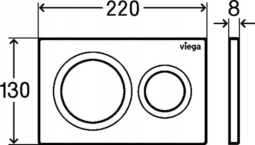 WC klavišas Viega Prevista, Visign For Style 20, alpių balta