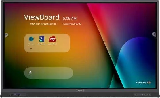 „Viewsonic IFP“, 75 colių (3840 x 2160), 33 daugiataškių lietimui jautrių ekranų, 7H, 350 nitų, 8 GB RAM / 64 GB atminties, „Android 9“, OPSx1, „Wi-Fi“ lizdasx1, HDMI įvestisx3, HDMI išvestisx1, VGAx1, DPx1, SPDIFx1, USB-Ax5, USB-Bx2, USB-Cx1, ausinėsx1, kompiuterio garsasx1, RJ45x1, RS232, Juodas
