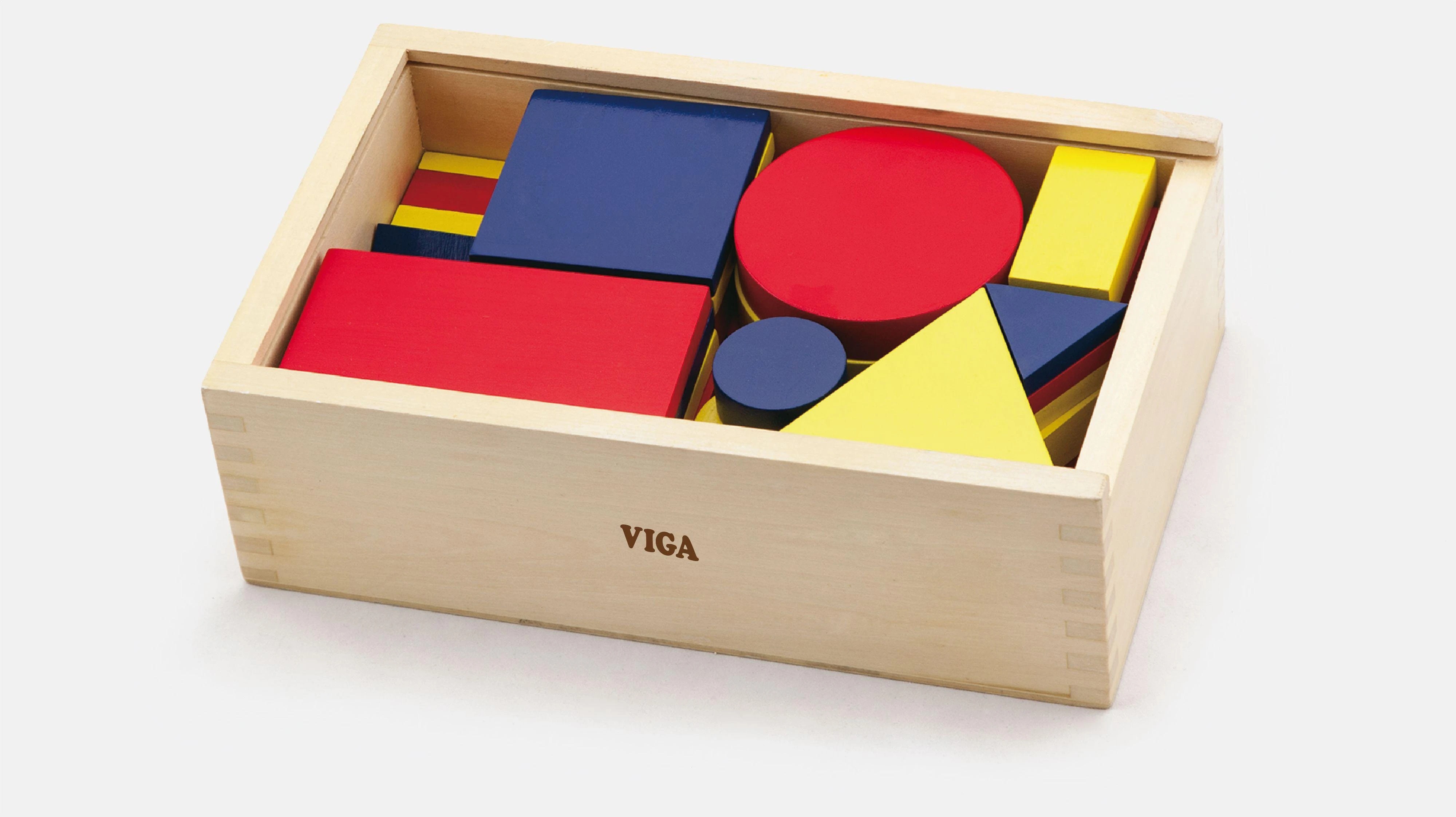 Dienes mediniai blokai Geometrinės figūros Viga žaislai Montessori
