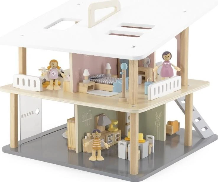 Viga Toys VIGA Medinės Lėlės Šeima 4 Figūros