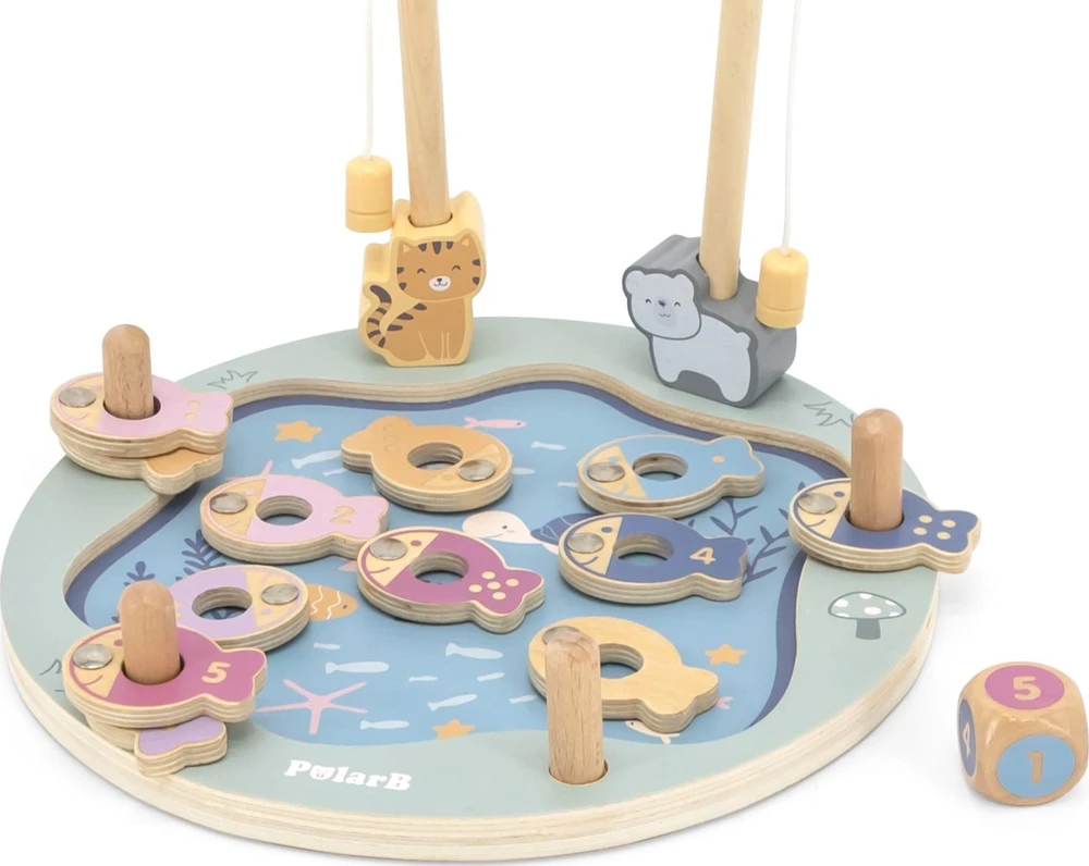 Viga Toys Viga Žaidimų Rinkinys – Medinė Žvejybos Žaidimas