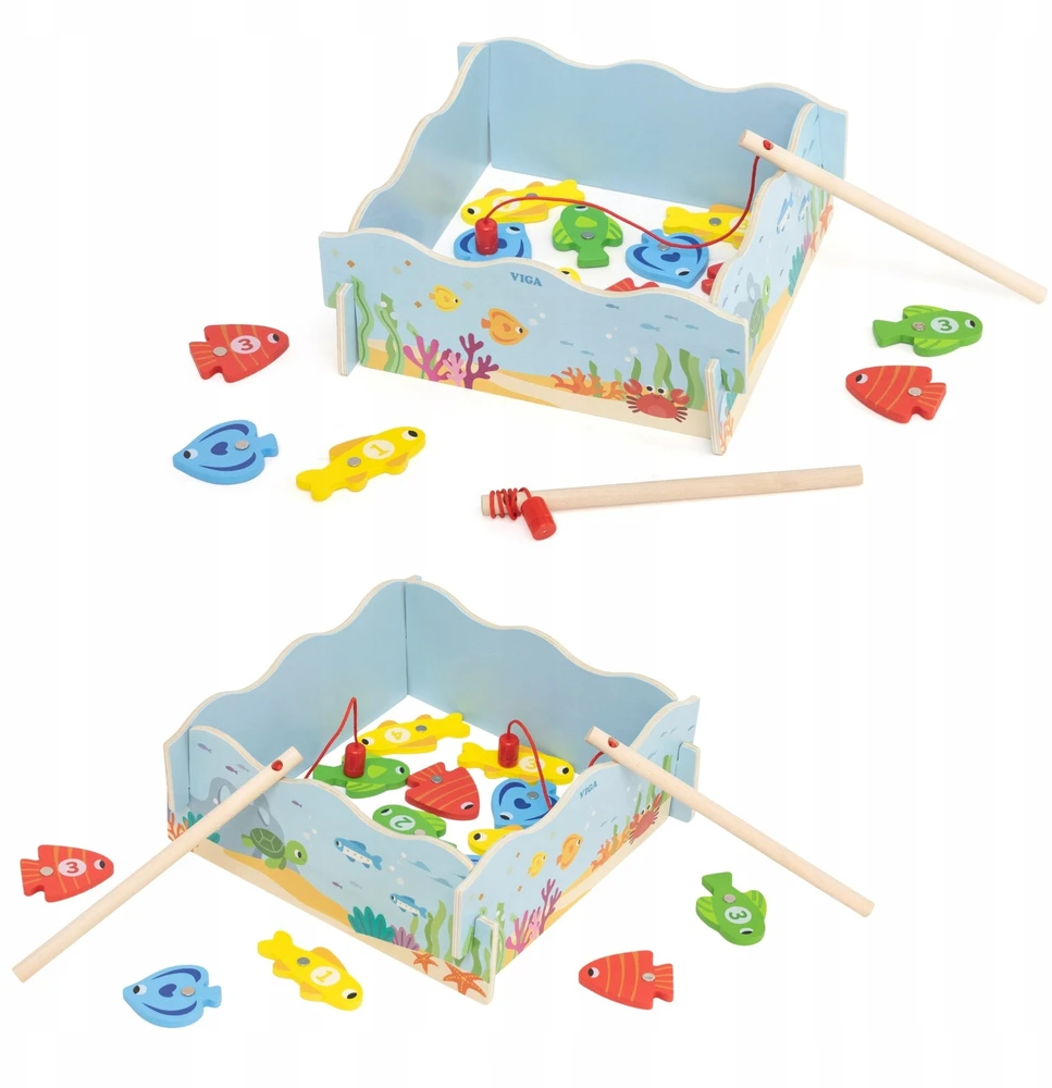 Viga Toys Medinis magnetinis žvejybos žaidimas vaikams VIGA