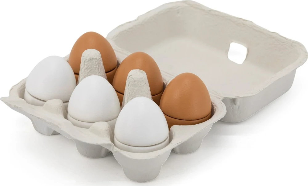 Viga Toys VIGA 44752 Mediniai kiaušiniai pjaustymo padėkle