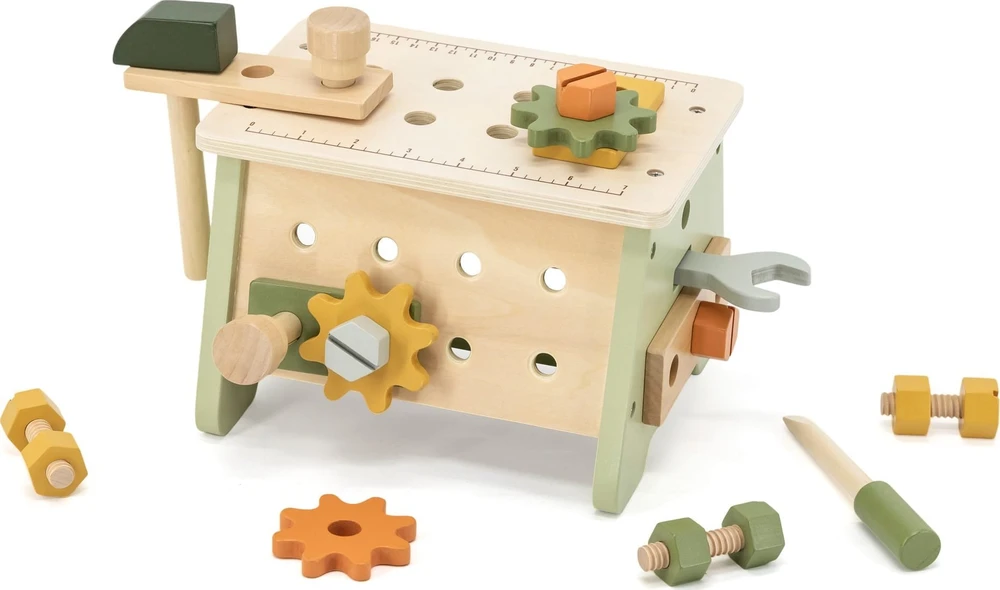 Viga Toys Medinis mini dirbtuvėlių rinkinys 2in1