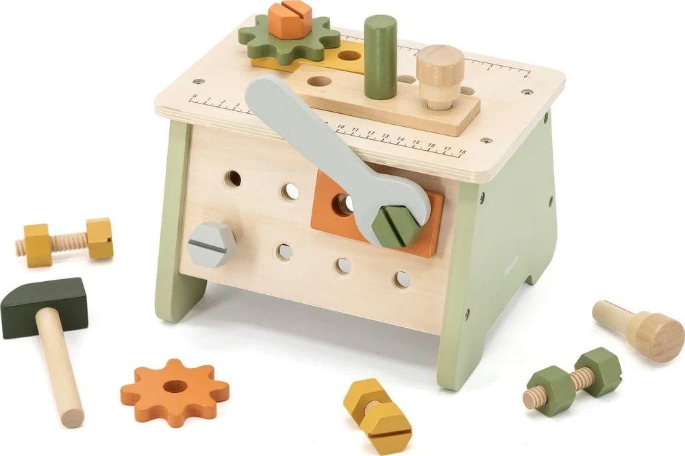 Viga Toys Medinis mini dirbtuvėlių rinkinys 2in1