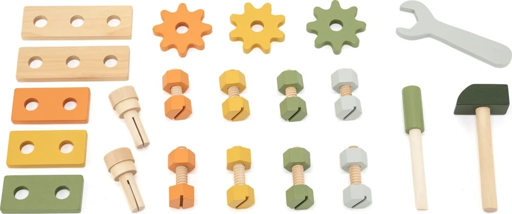 Viga Toys Medinis mini dirbtuvėlių rinkinys 2in1