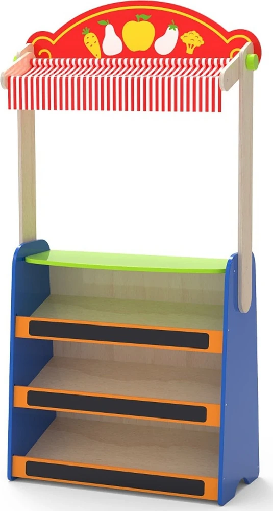Viga Toys Viga Žaislai 2-in-1 Teatras ir Maisto Parduotuvė