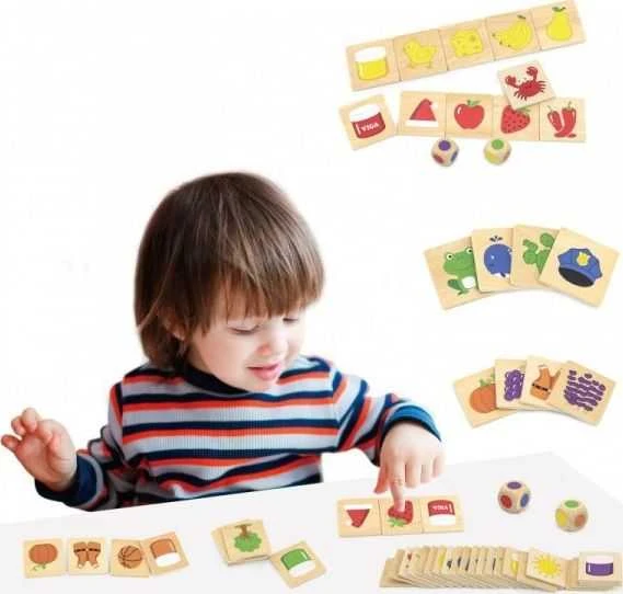 VIGA Medinė edukacinė dėlionė Spalvų ir formų atpažinimui 38 vnt. Montessori