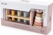 Viga Toys rinkinys Medinė piramidė + plaktukas Montessori Fox