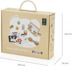 Viga PolarB medinis edukacinis žaislų rinkinys Grow-with-Me Box (0 - 6 mėn.)