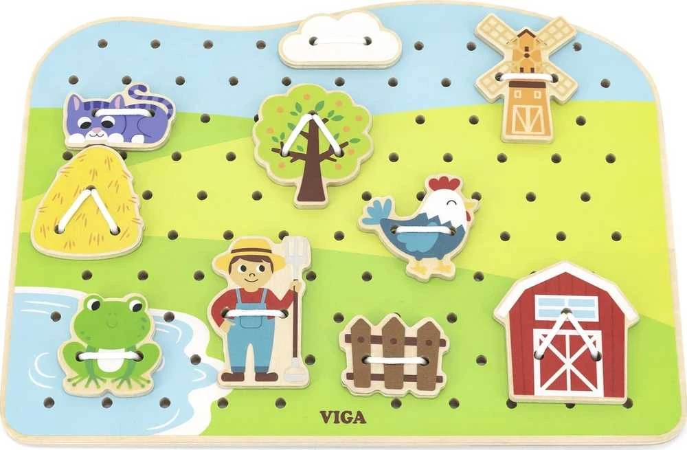 „Viga“ mediniai žibintų tarpininkai gyvūnai Montessori ūkyje