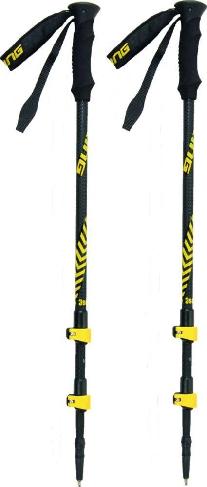 Trekingo lazdos Viking Teho Trekking 610-19-3322-64, juodai geltonos spalvos