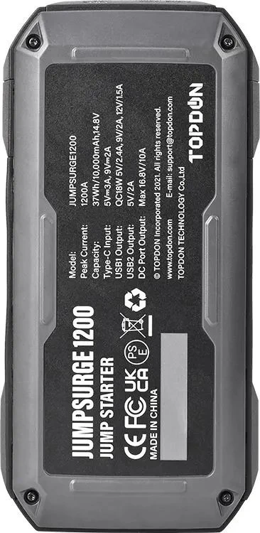 Viking TOPDON Car Jump Starter JumpSurge 1200, 10000 mAh