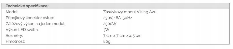 Viking lizdo modulis A20, LED lemputė su judesio jutikliu 3W, juoda