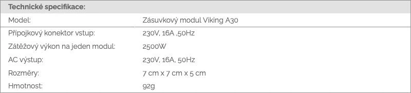 Viking lizdo modulis A30, lizdas 230 V, sidabrinis-juoda