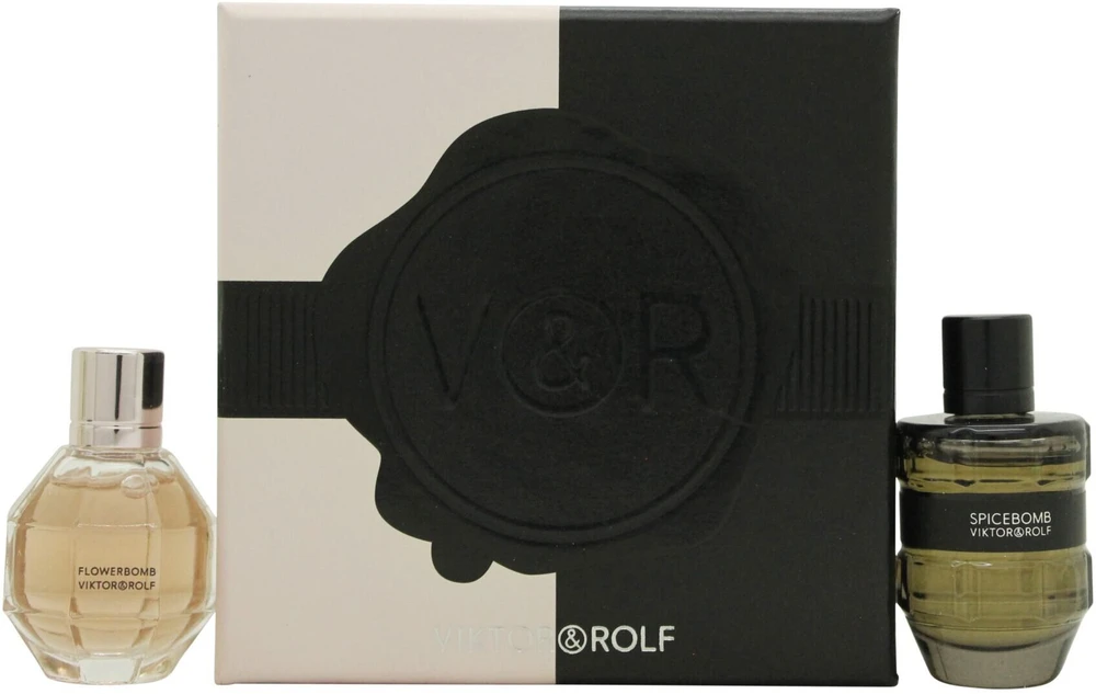 Set Viktor & Rolf: Flowerbomb Eau De Parfum For Women, 7 ml + Spicebomb Eau De Toilette For Men, 7 ml