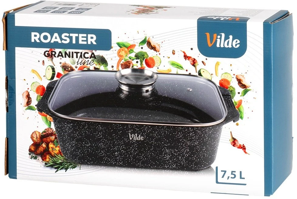 Vilde Stačiakampė kepimo forma su dangčiu 7,5 l