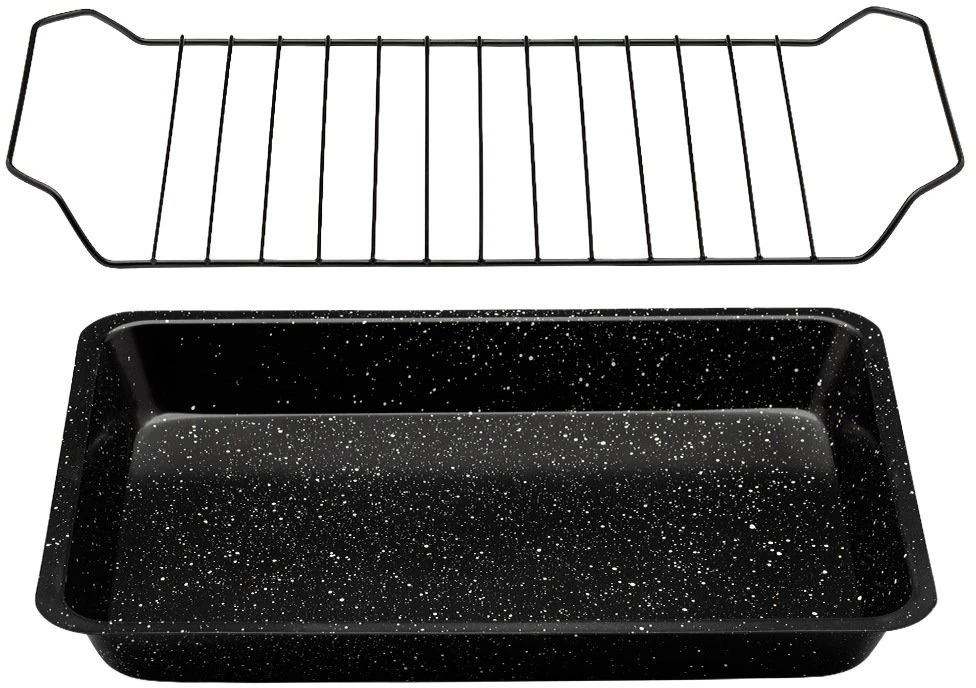 Vilde Kepimo skarda su išimamomis grotelėmis ir nepridegančia danga, juoda, 31,5 x 21,5 x 3,5 cm