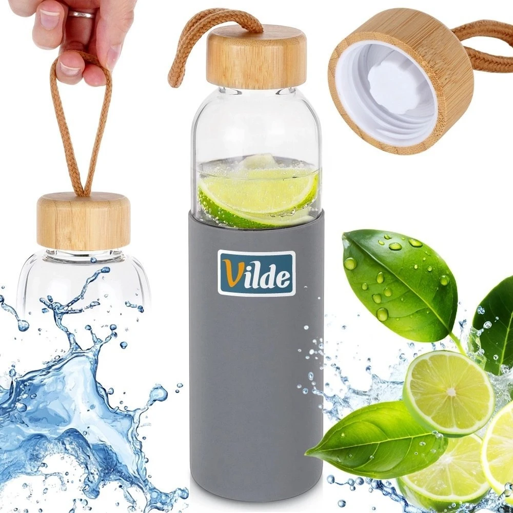 Gertuvė Vandens butelis Vilde 500 ml su silikoniniu dėklu