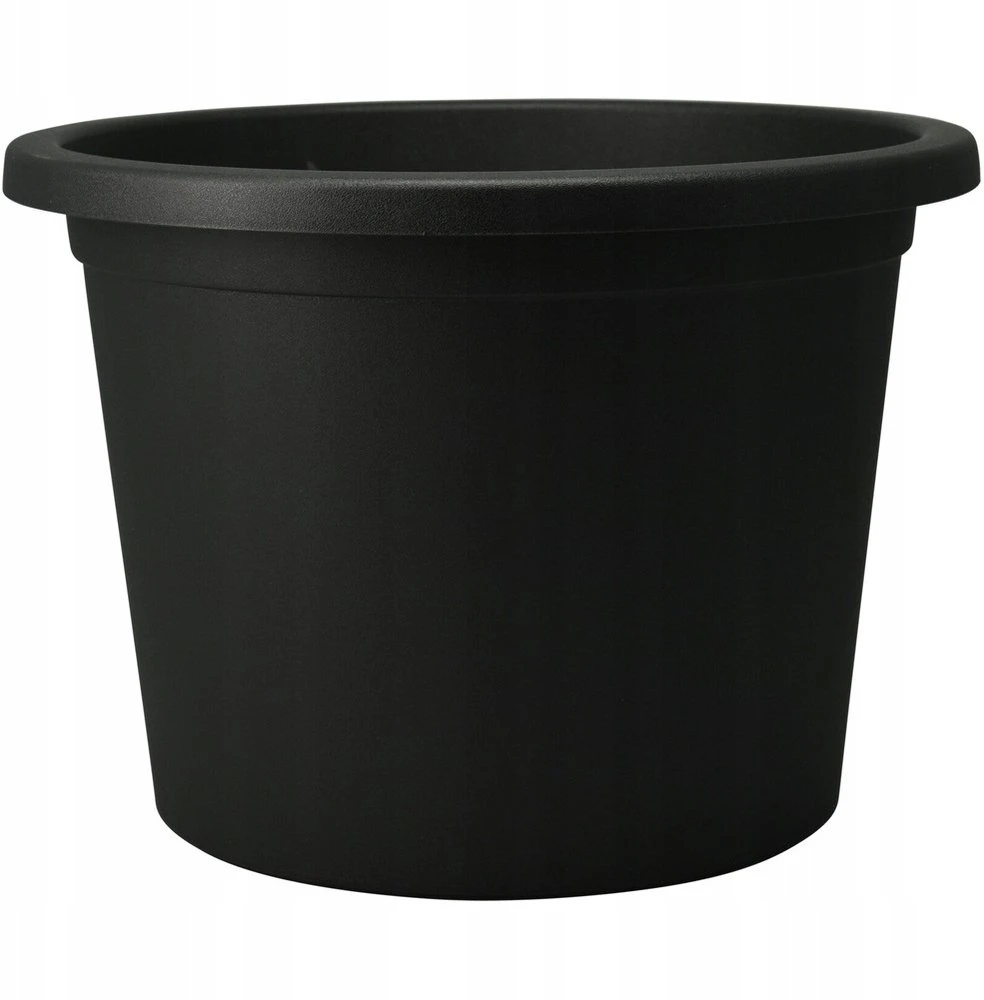 Vilde Vazonas gėlėms 39 cm juodas plastikinis