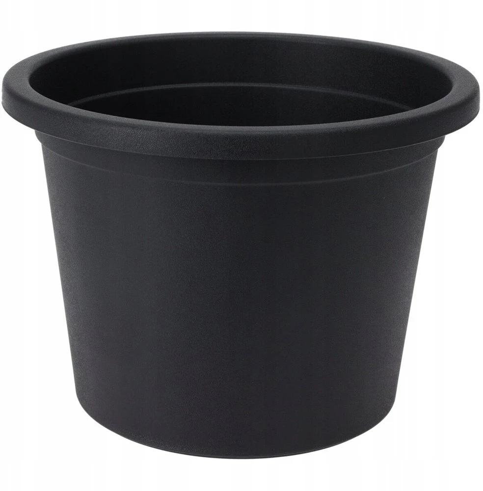 Vilde Plastikinis gėlių vazonas Juodas 20 cm - Sodo vazonas