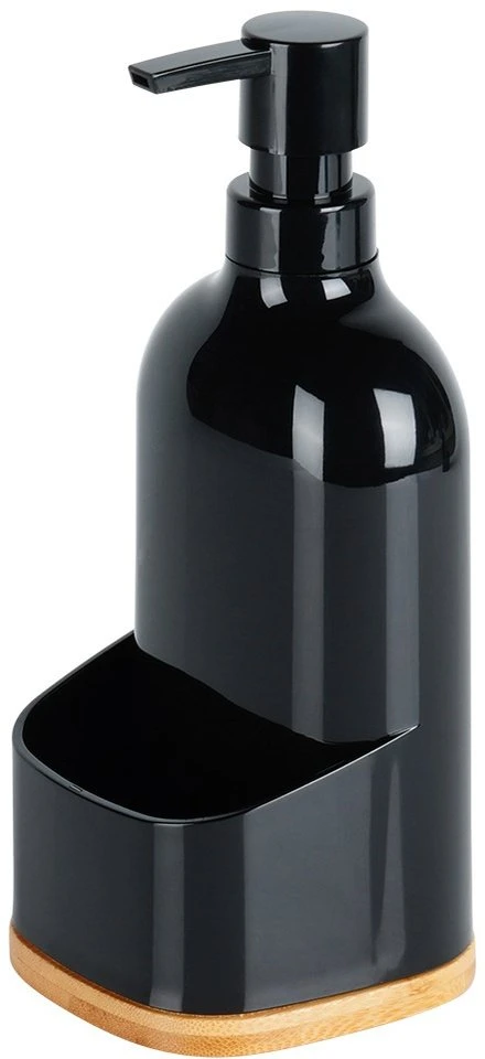 Indų ploviklio dozatorius Vilde su kempinės laikikliu, 500 ml, juodas