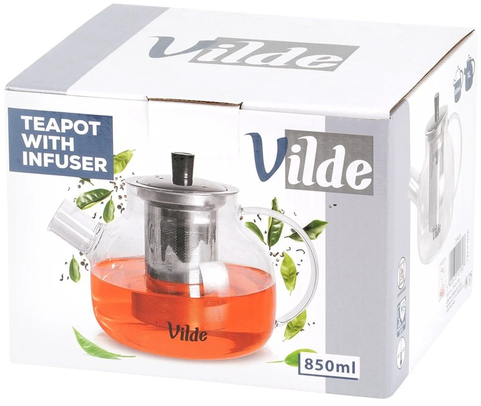 Arbatinukas su nerūdijančio plieno sieteliu Vilde 850 ml