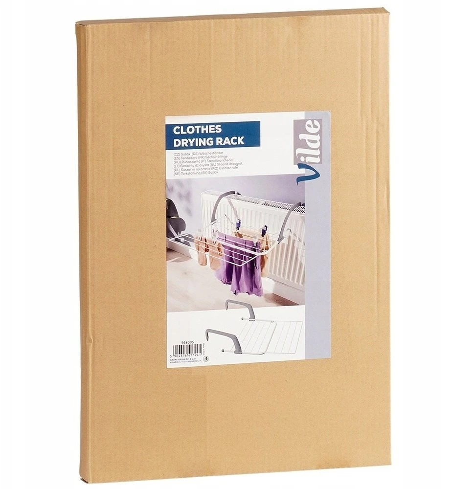 Vilde Drabužių džiovinimo stovas radiatoriui metalinis baltas sulankstomas 55x50,5 cm