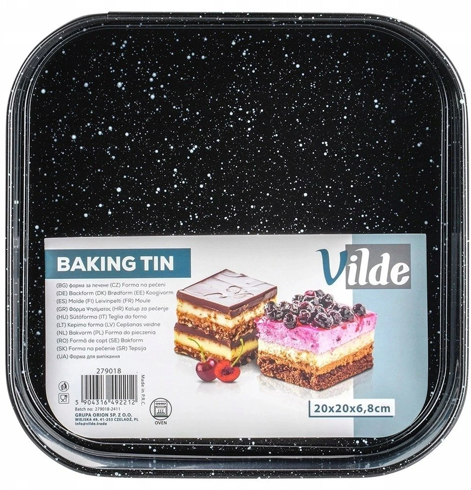 Kepimo forma Vilde 20x20x6,8 cm granitinė