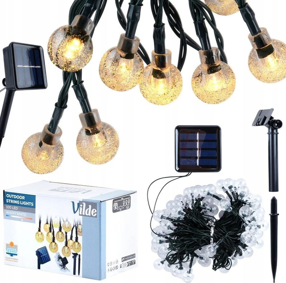 Grlianda Vilde 10 m, 100 LED lempučių, IP44