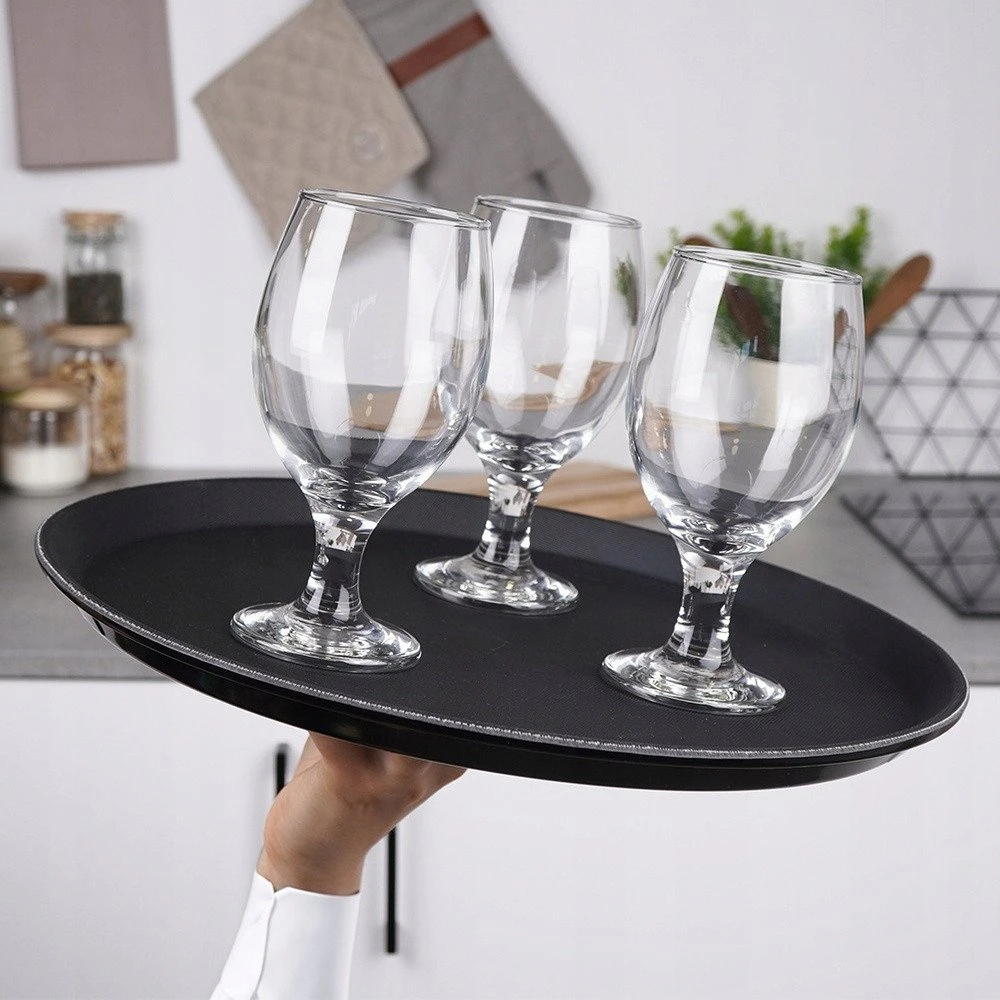 Apskritas padėklas Vilde 35 cm juodas