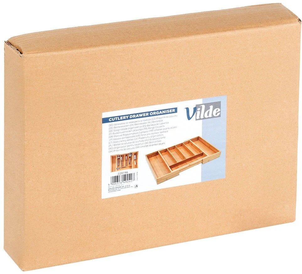 Bambukinis įrankių dėklas Vilde 28-45x33,5 cm