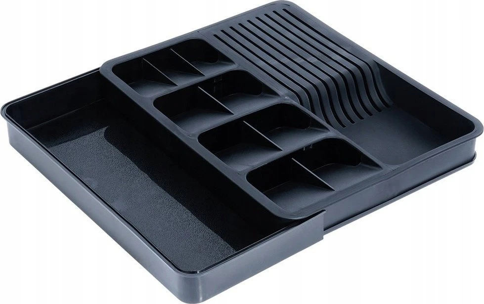 Virtuvės įrankių dėklas Vilde 40-45x31 cm, juodas